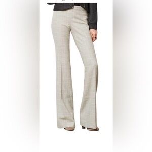 Anthropologie Elevenses The Brighton Plaid Wool Flare Trouser Pants Sz 14